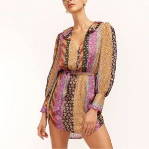 Equipment Multicolor Striped Mini Dress